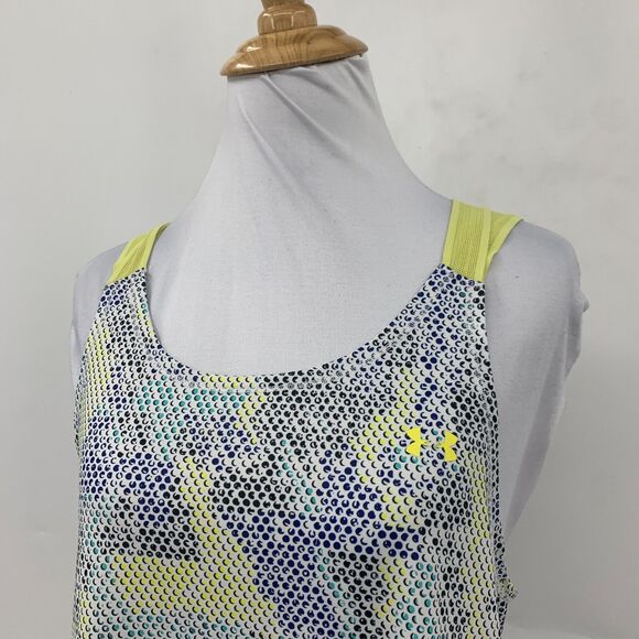 Under Armour Mesh Strap Tank Top Womens S Small Loose Heatgear Athletic Abstract - Picture 4 of 11